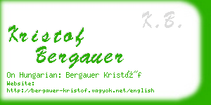 kristof bergauer business card